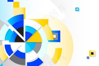 圆形几何渐变背景复制空间