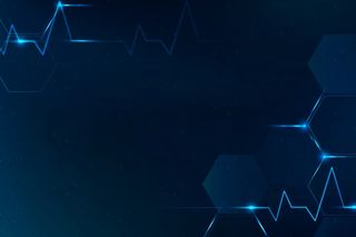 蓝色的医疗技术科学背景向量与空白