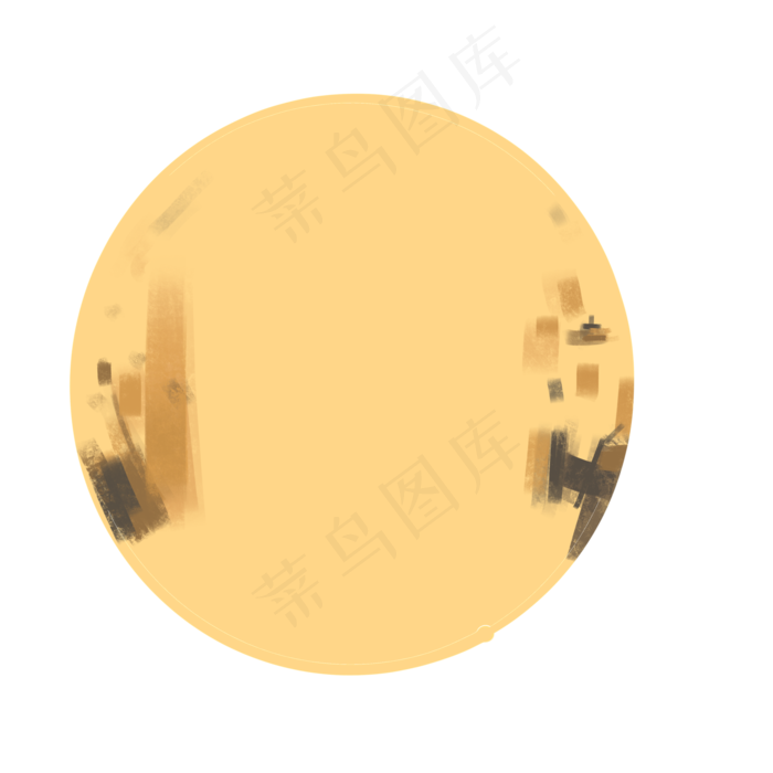 卡通圆形月亮下载(2000X2000(DPI:300))psd模版下载