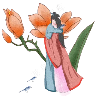 牛郎织女七夕情人节商用元素