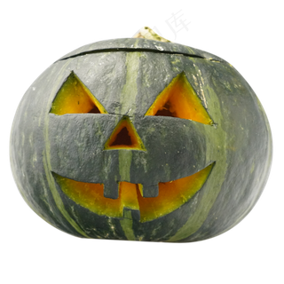 绿色万圣节圆形南瓜