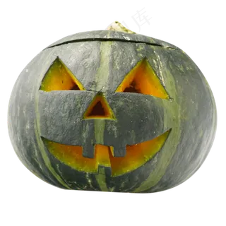 绿色万圣节圆形南瓜