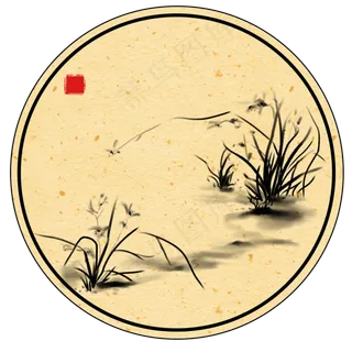 中国风水墨梅花电商边框