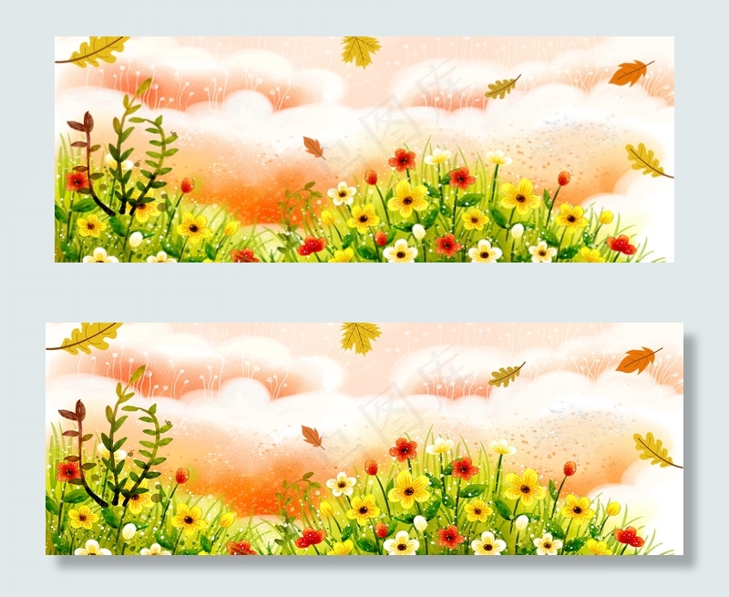 简约秋天促销海报banner