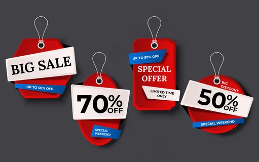 销售标签横幅banner标签集合背景