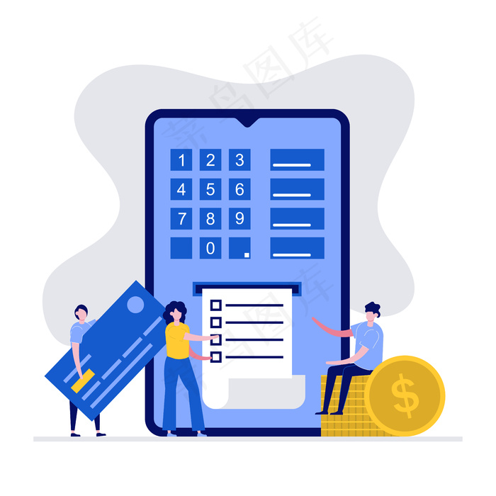 安全的网上转账概念与特点。使用智能手机和信用卡的人。