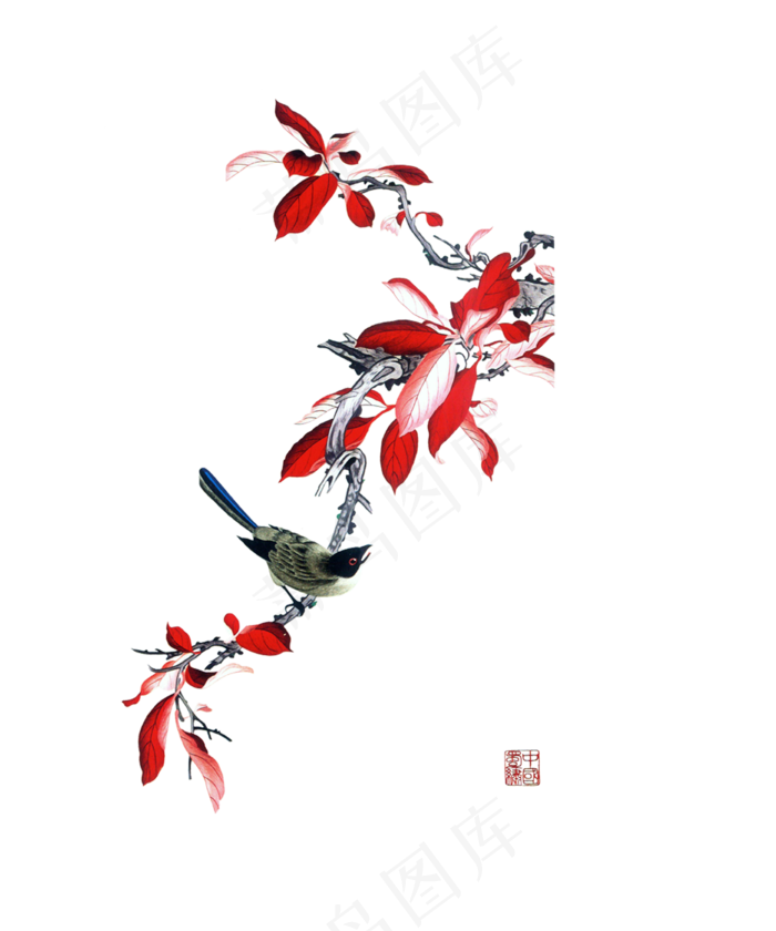 国画山水中国风高清免扣素材26