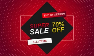 具有渐变半色调风格矢量图的抽象销售横幅banner背景