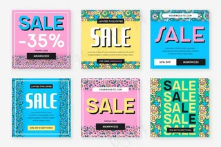 各种背景色的超级销售模板