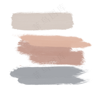 莫兰迪色颜料笔触笔刷