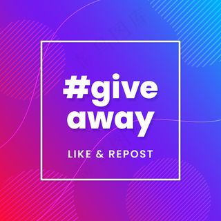 带有抽象几何形状元素的社交媒体海报模板的简单现代时尚赠品