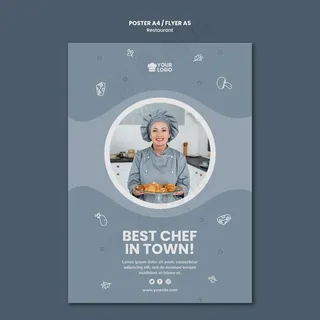 餐厅广告海报模板