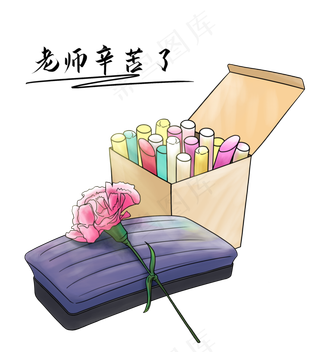 教师节礼物康乃馨粉笔