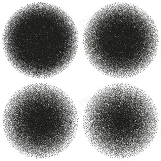 半色调圆形抽象点工作对象。噪声模板。还包括