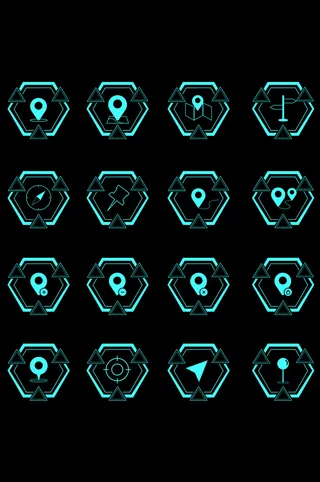 科技感地图图标