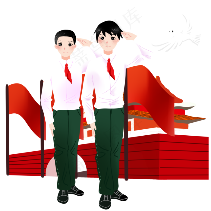 国庆出游*敬礼(2100X2100(DPI:299))psd模版下载