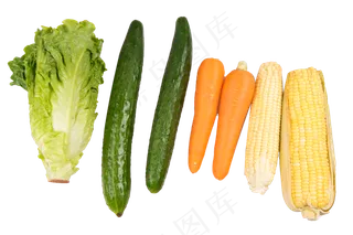 玉米生菜胡萝卜组合