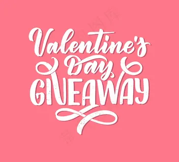 印有情人节赠品字样的复古贺卡。