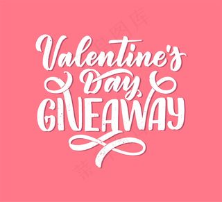 印有情人节赠品字样的复古贺卡。