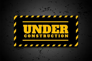 在建工业背景为黄黑色条纹