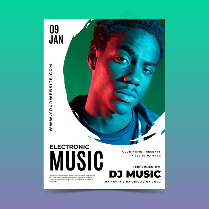 现场音乐节海报模板