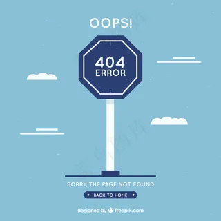 404蓝色符号错误概念