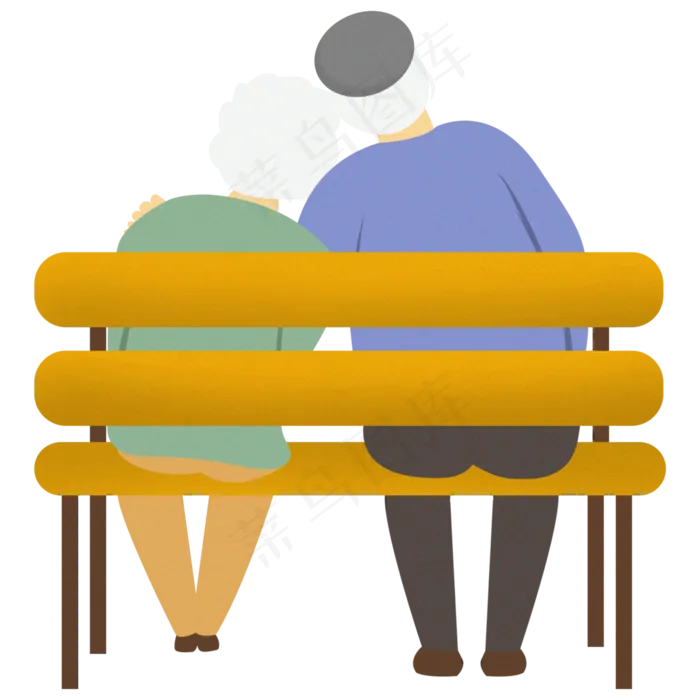 重阳节剪切画风老人背影分层ps(3000X3000(DPI:300))psd模版下载