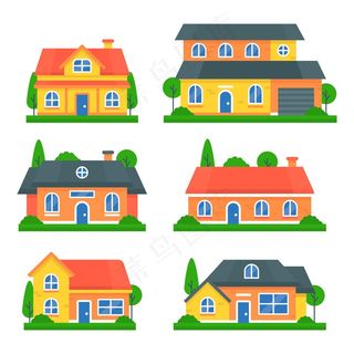 房屋和花园的集合