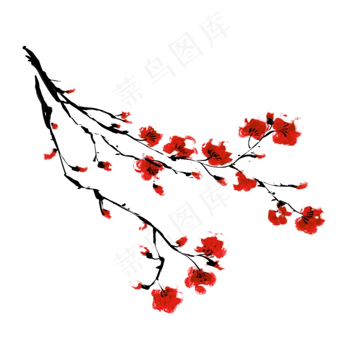 冬季寒冷的腊梅梅花枝(2000X2000(DPI:300))psd模版下载