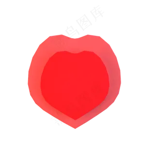 立体渐变心形装饰