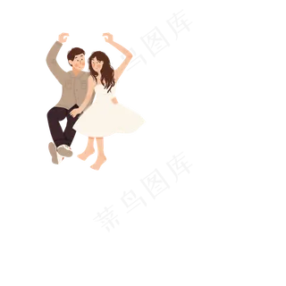 抱着的情侣元素图案