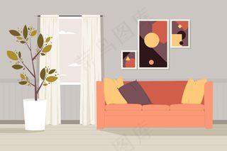 用于视频会议的家庭内部背景