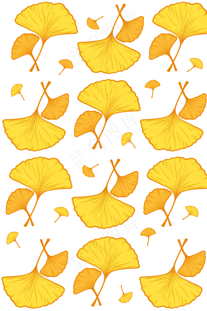 银杏叶底纹(1024X1536(DPI:300))psd模版下载