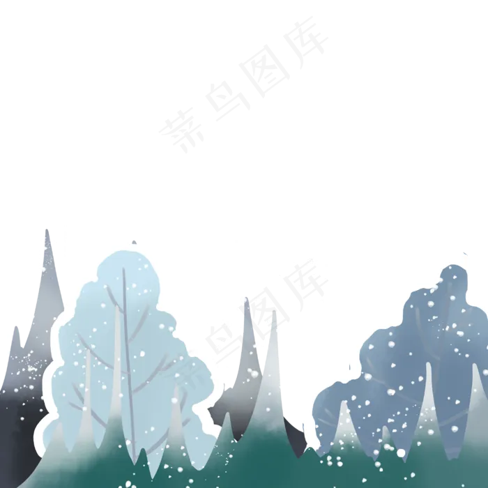 冬天下雪雪景(3000X3000(DPI:300))psd模版下载