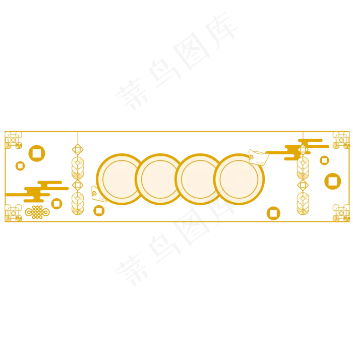 中式祥云底纹边框(2000*2000px 300 dpi )ai矢量模版下载