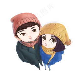 卡通风格情妇浪漫的情侣 卡通风格情妇浪漫的情侣