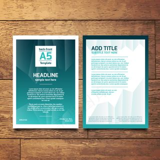 青绿色抽象a5小册子