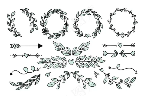 一包优雅的装饰元素