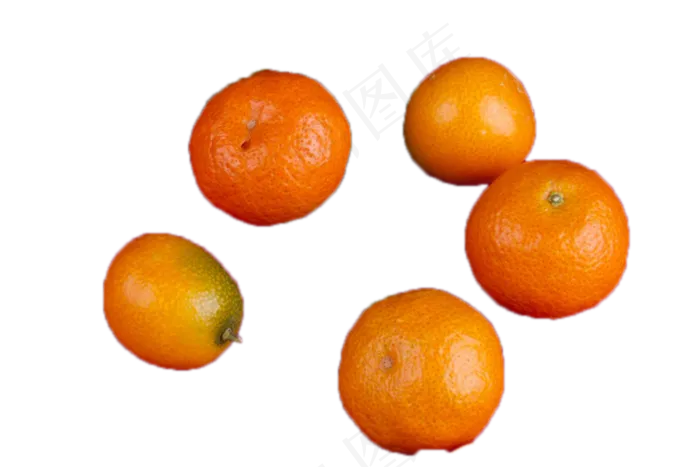 五个新鲜漂亮的橘子(2000X1333(DPI:240))psd模版下载