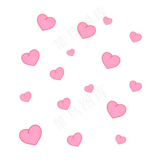 漂浮粉色爱心