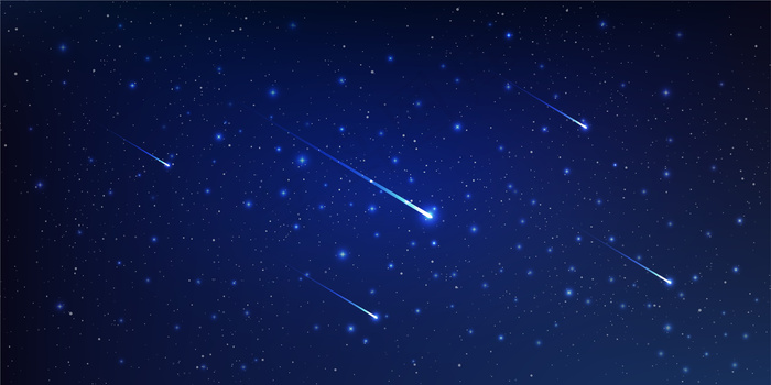 美丽的背景银河系插图，彗星、星尘和明亮闪亮的恒星照亮了太空