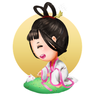 中秋节嫦娥和兔子