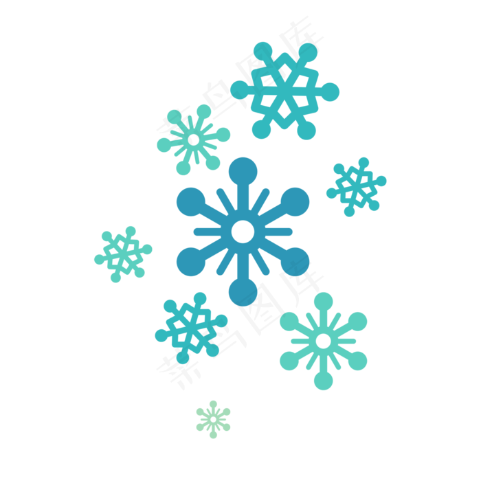 圣诞立冬冬至六角雪花装饰大雪冷(2000X2000(DPI:300))psd模版下载