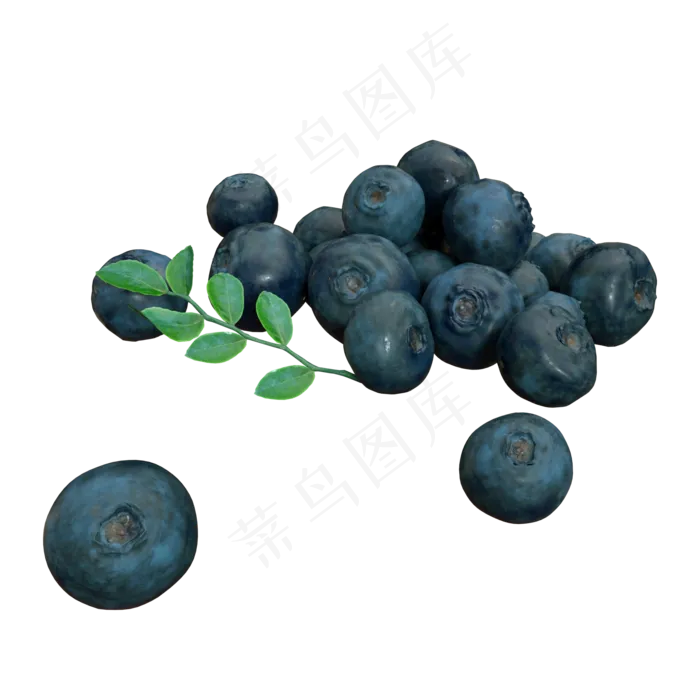新鲜蓝莓(2000X2000(DPI:300))psd模版下载