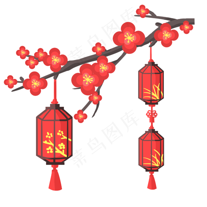 中国风新年装饰(3000X3000(DPI:300))psd模版下载