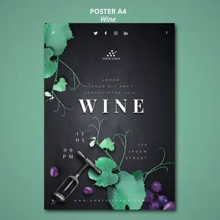 葡萄酒公司海报风格