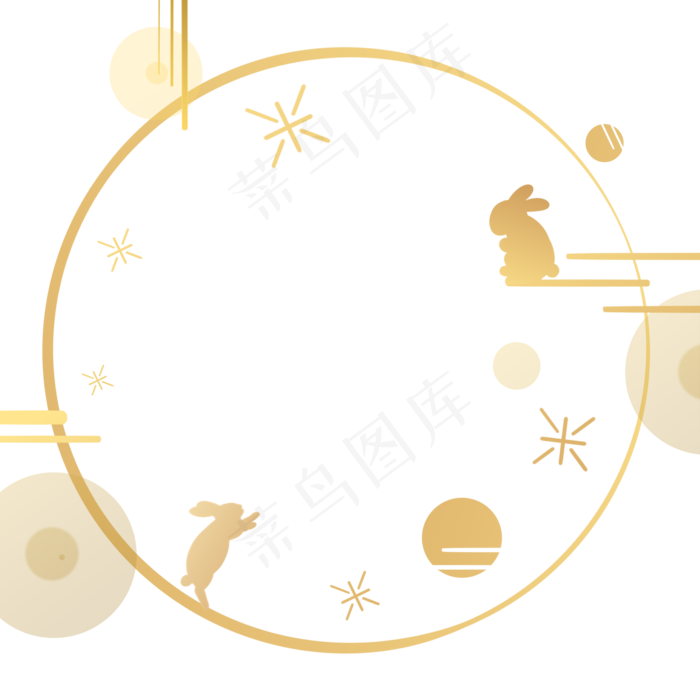 中秋节玉兔元素底纹