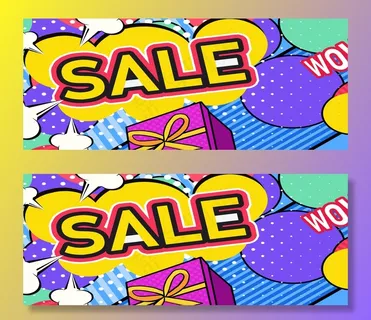 红色波普风购物节促销