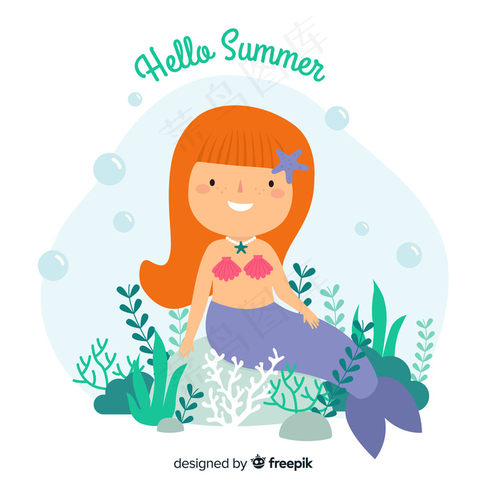 平面美人鱼背景