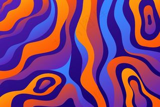 带屋檐的迷幻背景